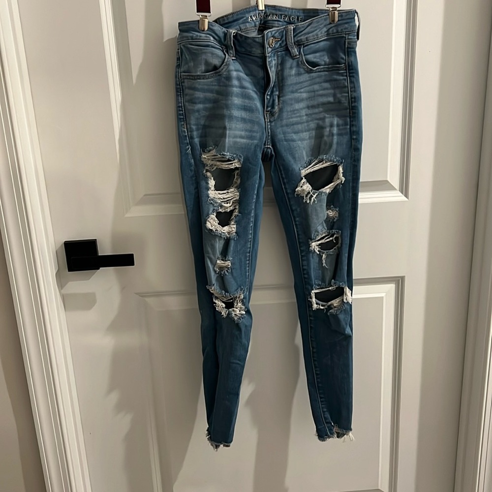 American Eagle Next Level Stretch Mid Rise Skinny Jeans